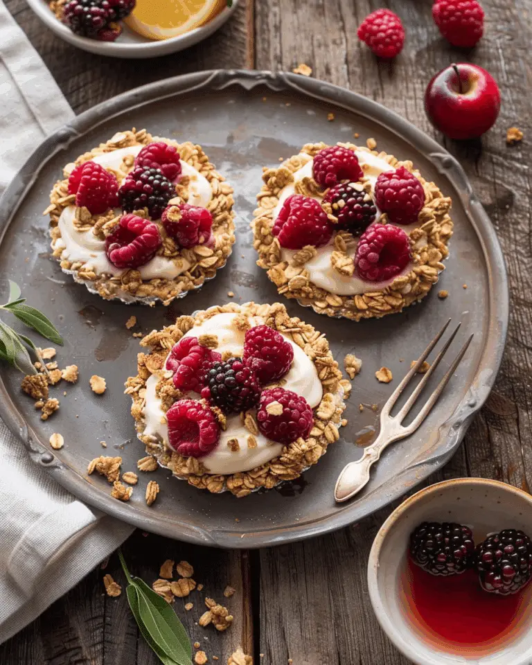 Breakfast Fruit Tarts with Granola Crust