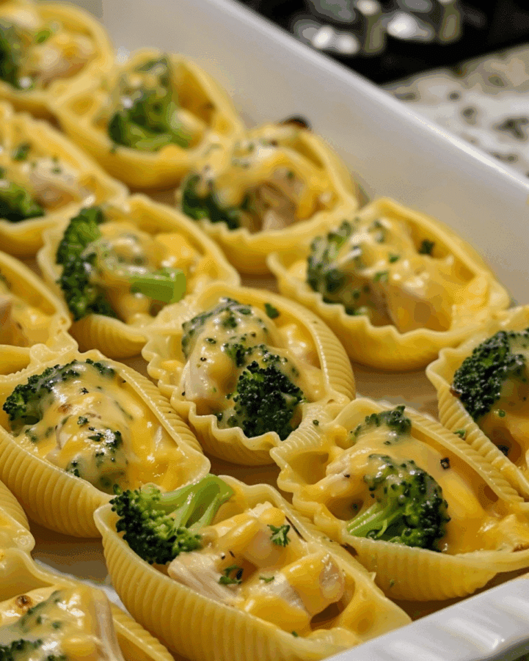 Cheesy Chicken Broccoli Shells