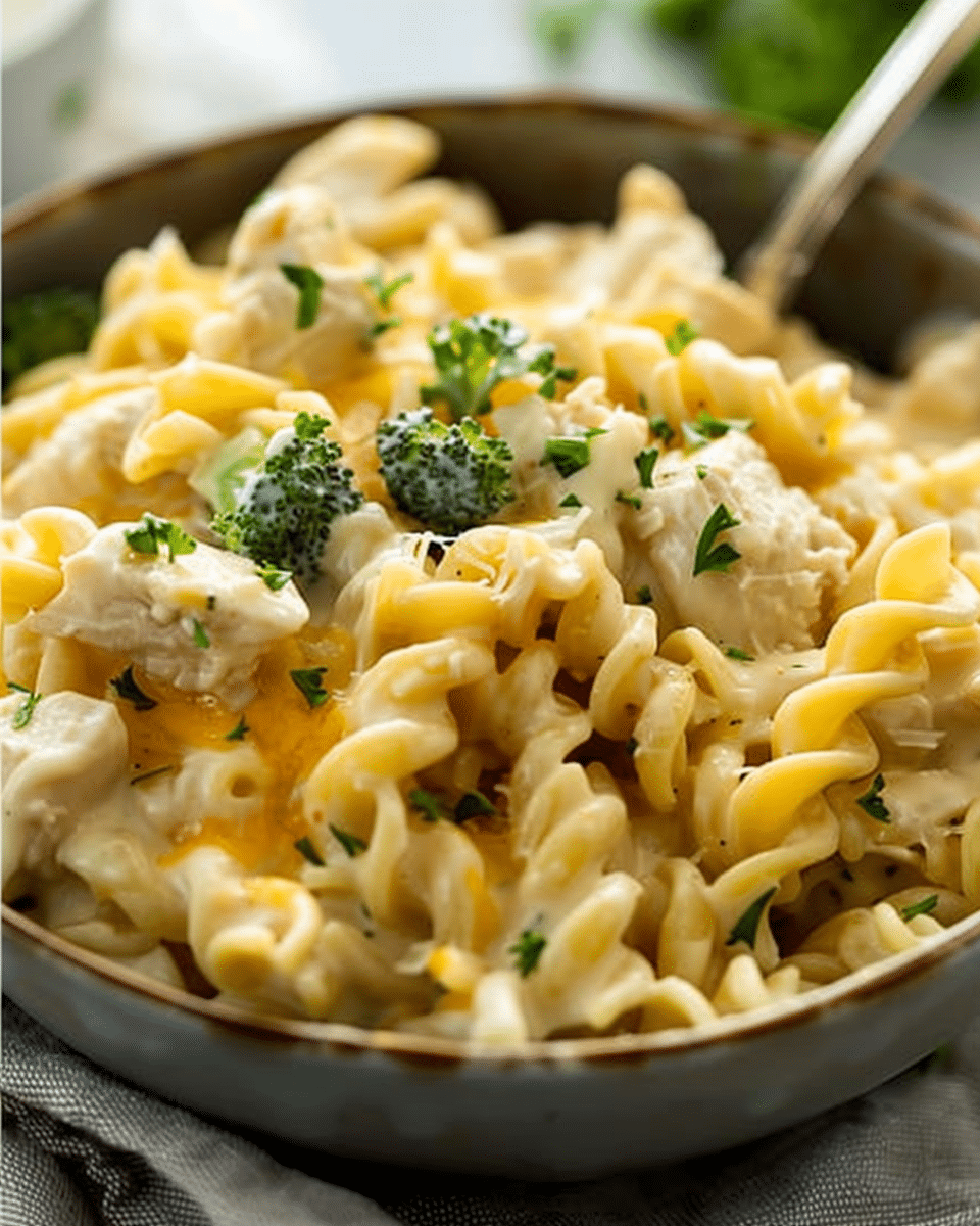 Cheesy Chicken Noodle Casserole - Cooking With Blog