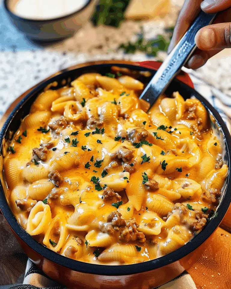 Creamy Beefy Shells & Cheese
