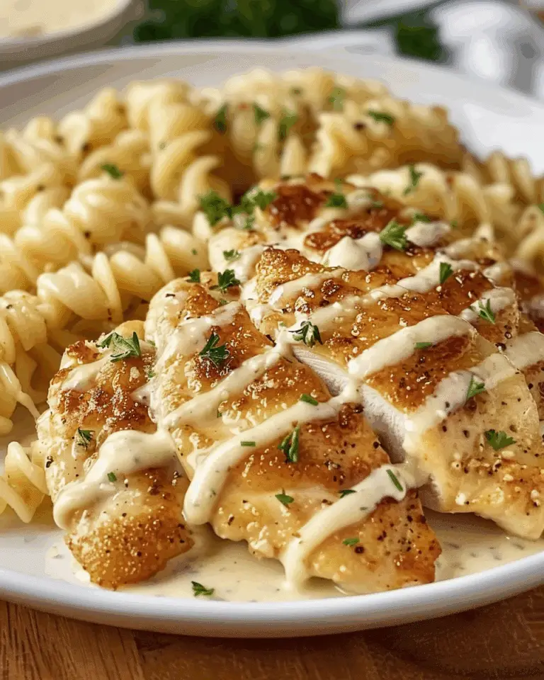 Creamy Garlic Butter Chicken and Rotini in Parmesan Sauce