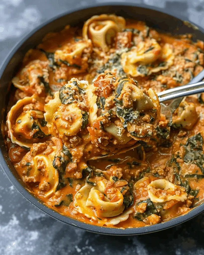 Creamy Spinach Tomato Tortellini