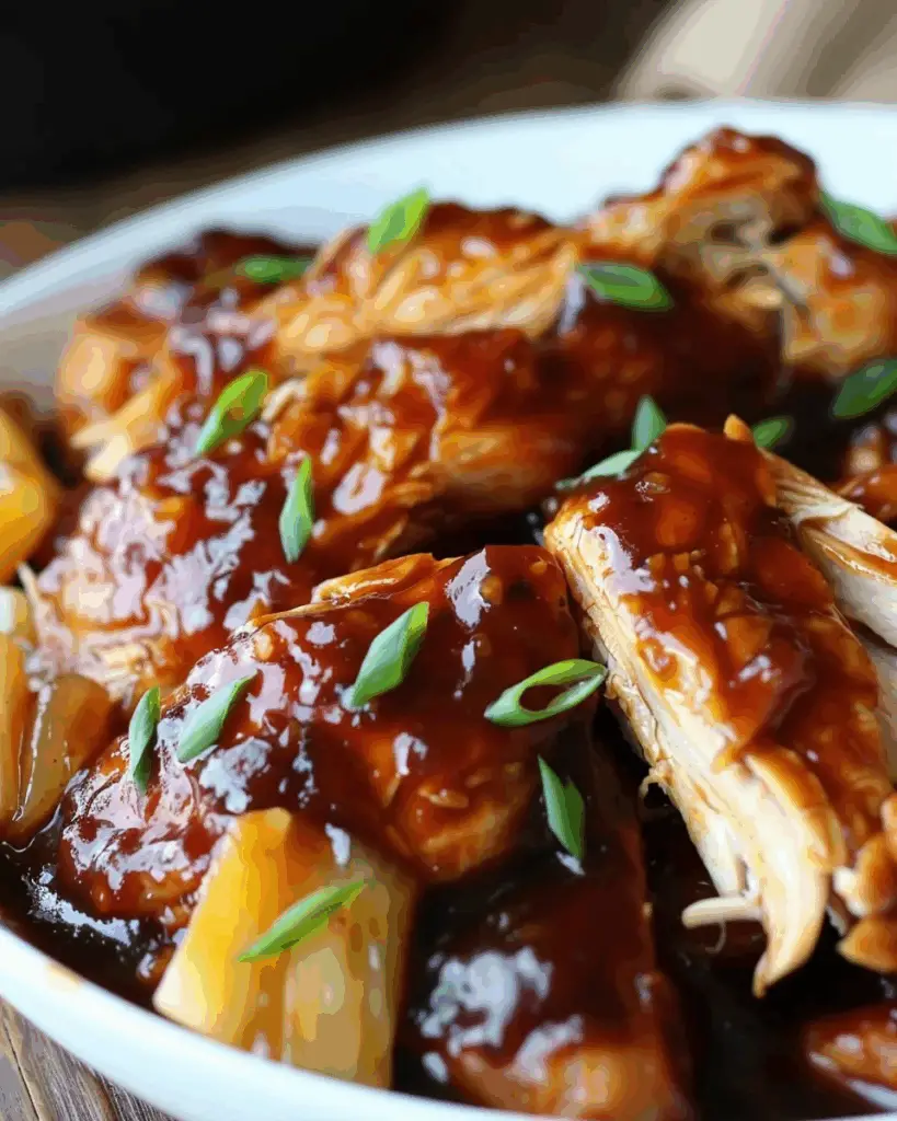 Crockpot Pineapple BBQ Chicken
