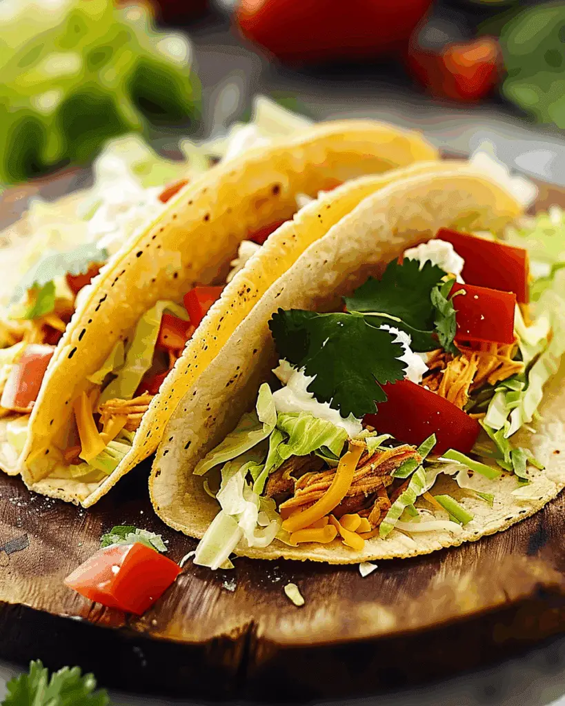 Crockpot Shredded Chicken Tacos
