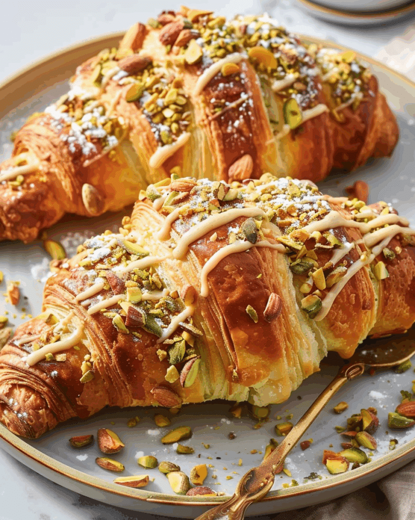 Easy Pistachio Croissants