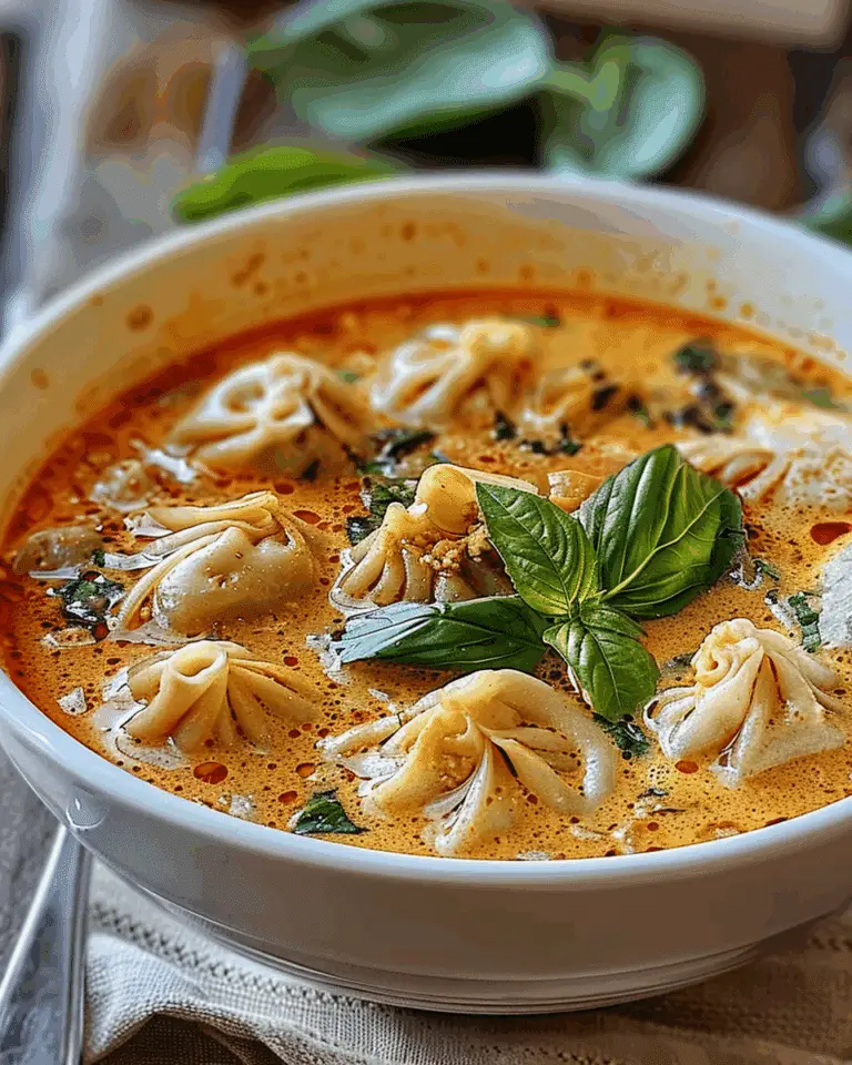 Easy Thai Red Curry Dumpling Soup