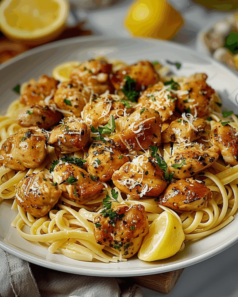 Garlic Butter Chicken with Lemon Parmesan Pasta