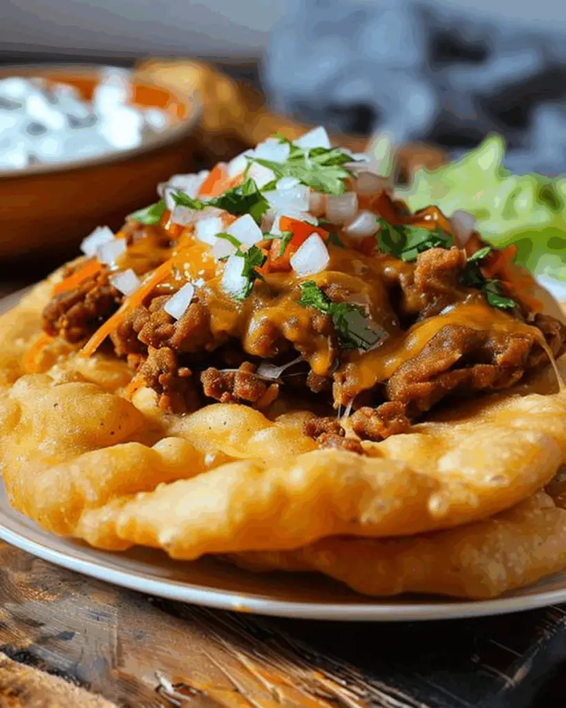 Homemade Navajo Taco (Indian Fry Bread)