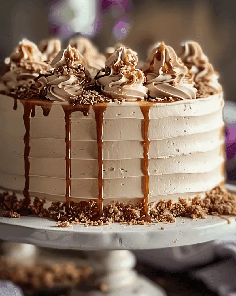 Irresistible Caramel Coffee Buttercream Cake