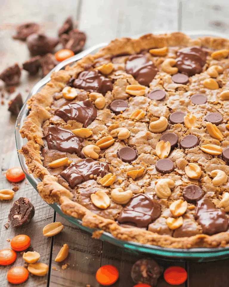 Loaded Peanut Butter Cookie Pie