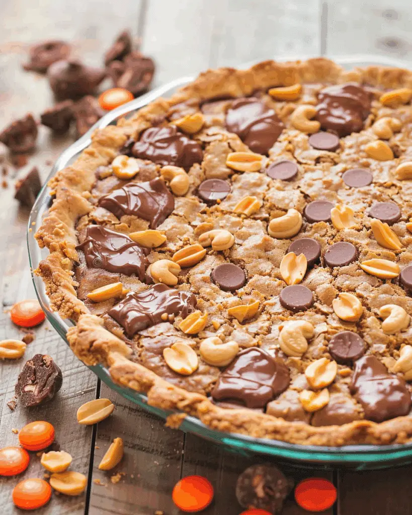 Loaded Peanut Butter Cookie Pie