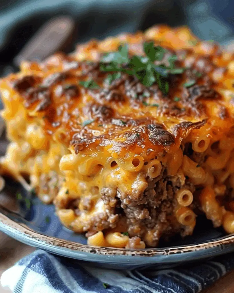 Mac and Cheese Meatloaf Casserole