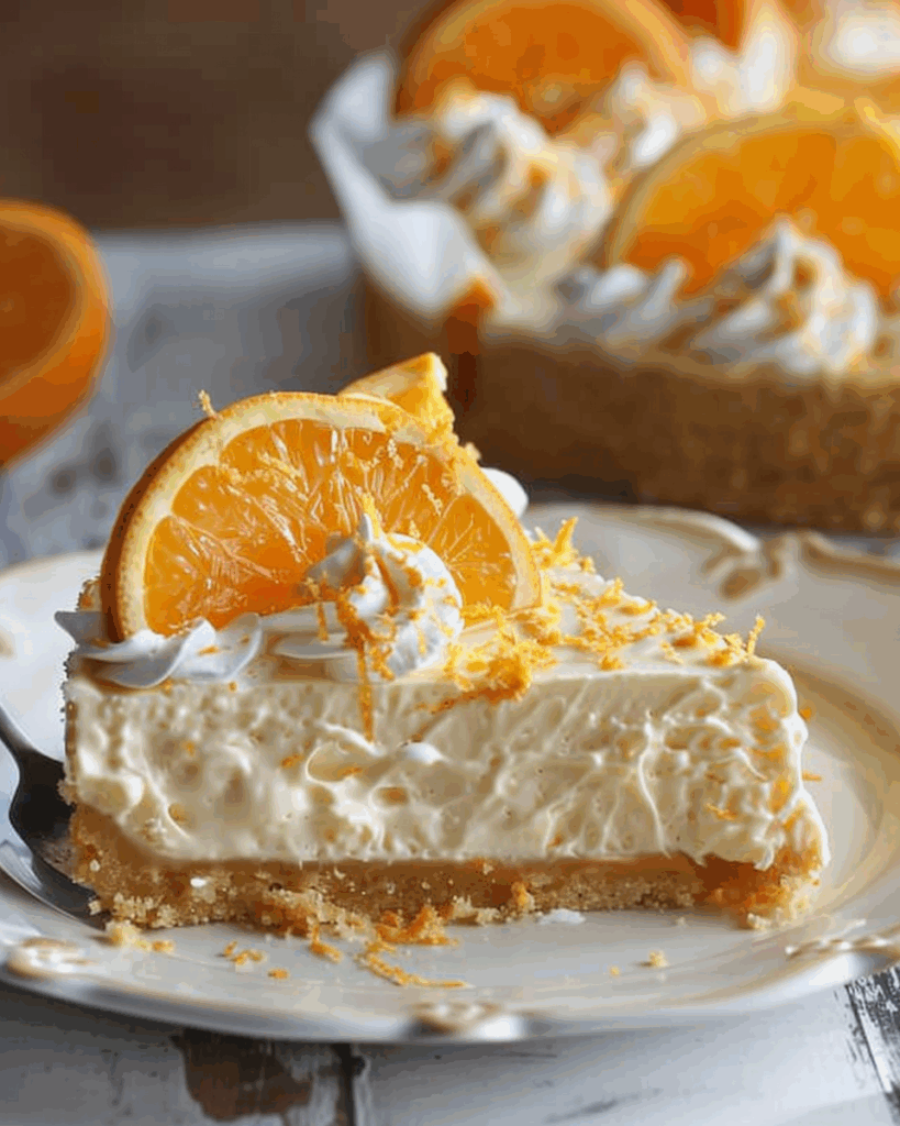 No-Bake Orange Creamsicle Cheesecake