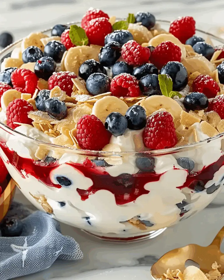 Red White and Blue Cheesecake Salad