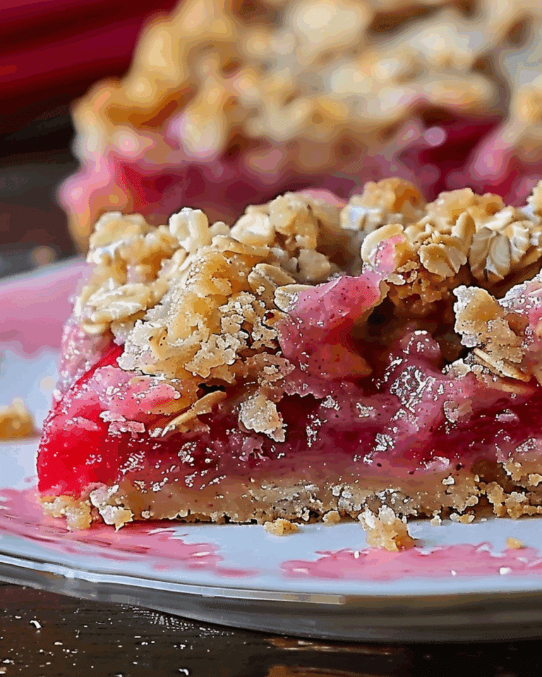 Rhubarb Oatmeal Bars
