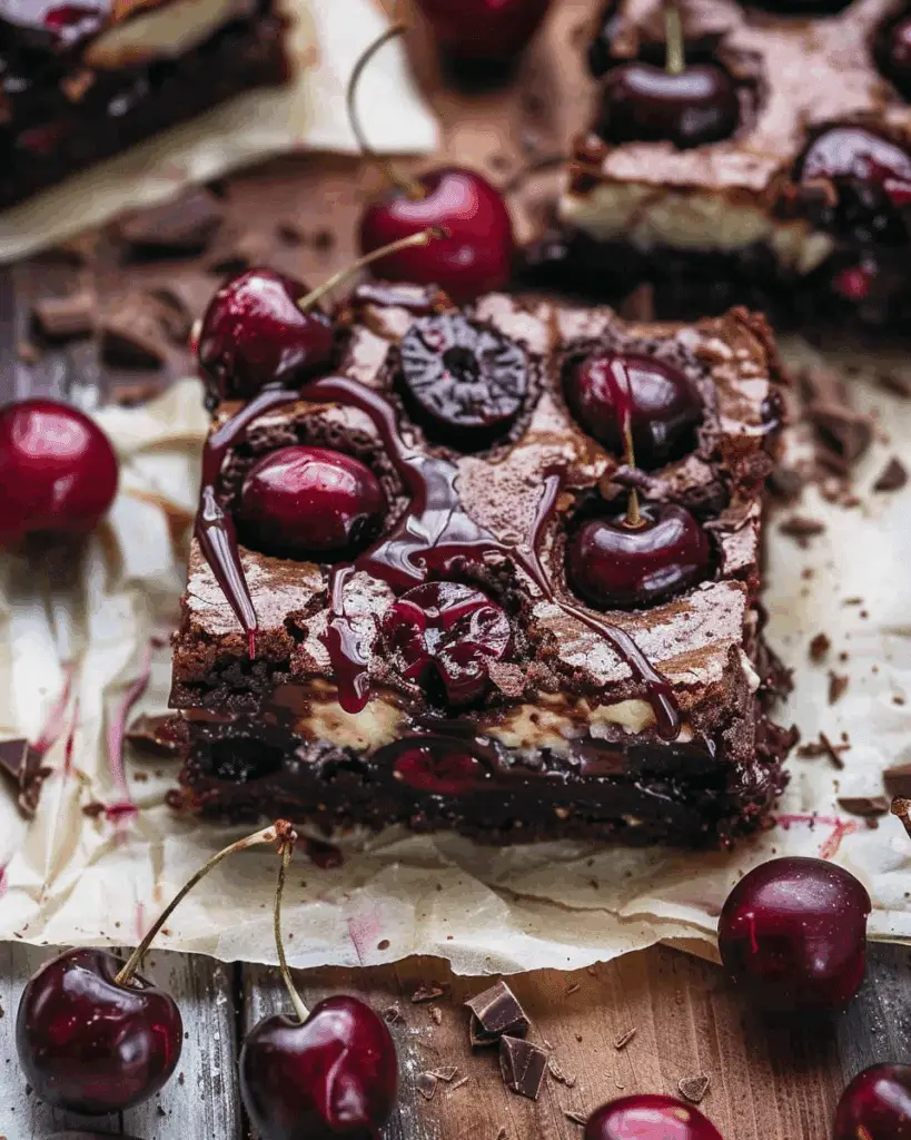 Roasted Chocolate Cherry Brownies