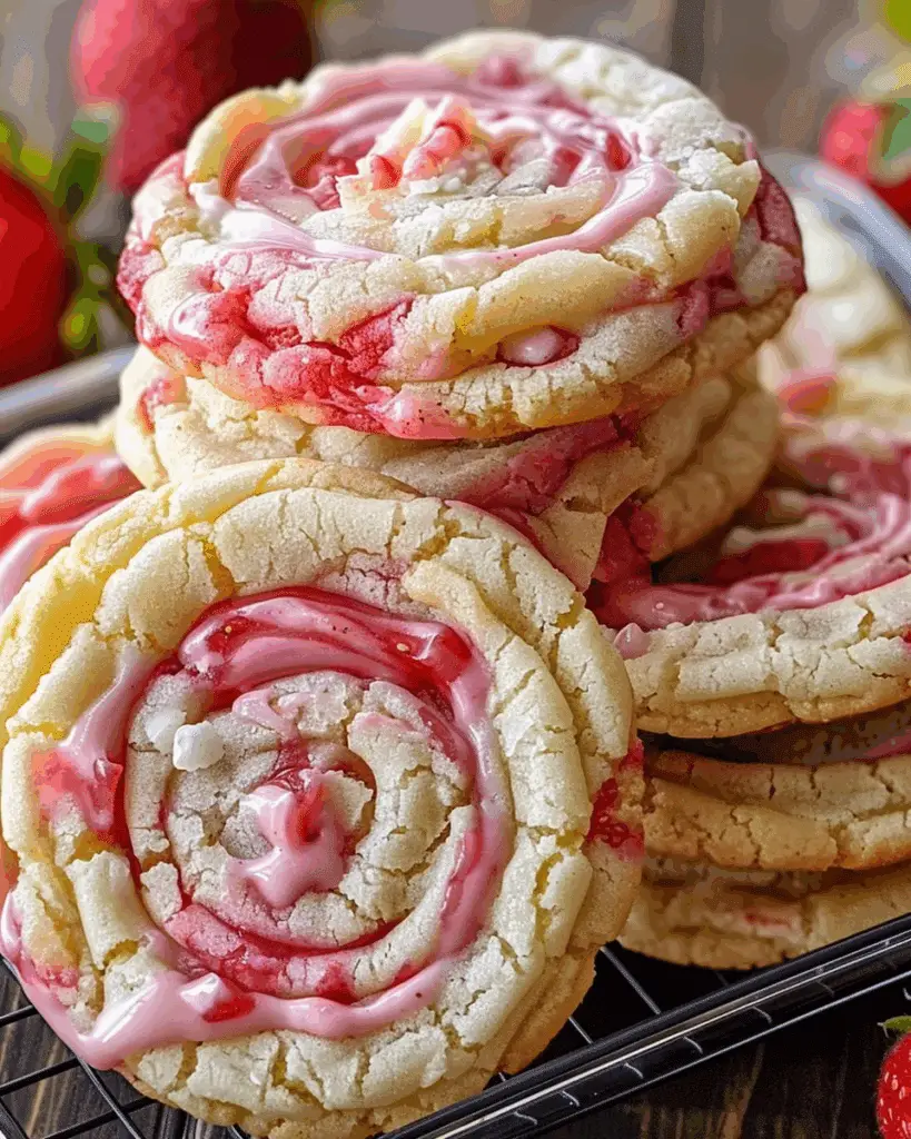 Strawberry Banana Pudding Cookies with Cheesecake Dip