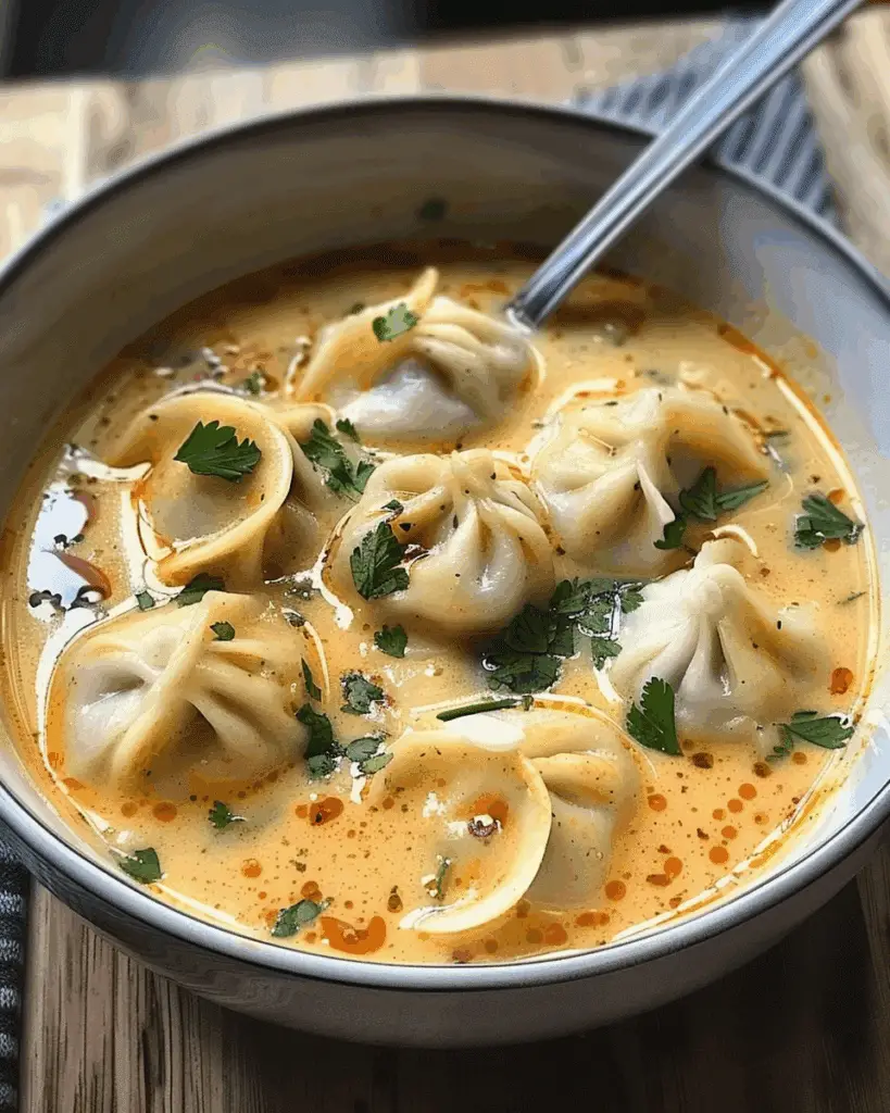 Thai Coconut Curry Dumpling Soup
