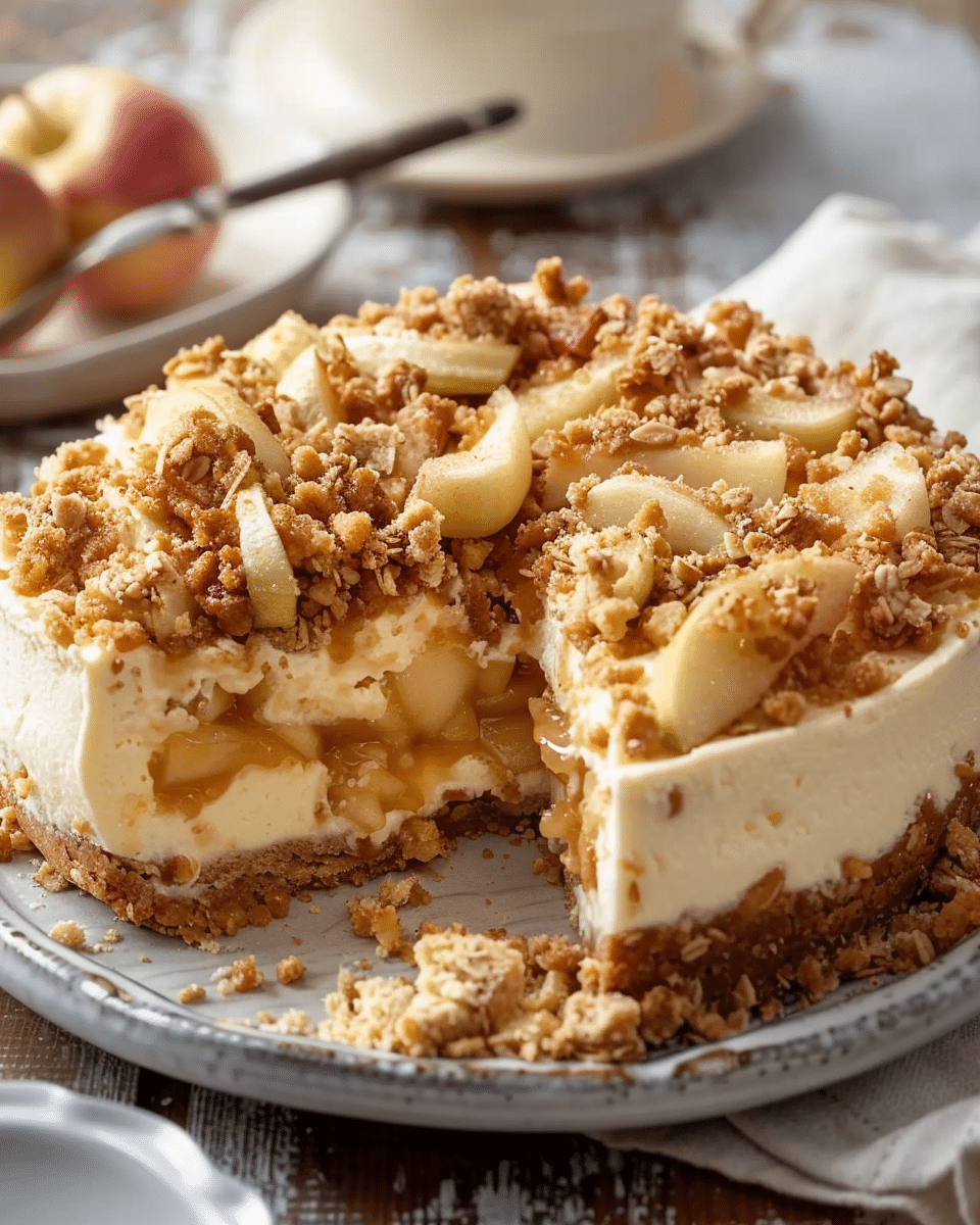 Apple Crumble Cheesecake