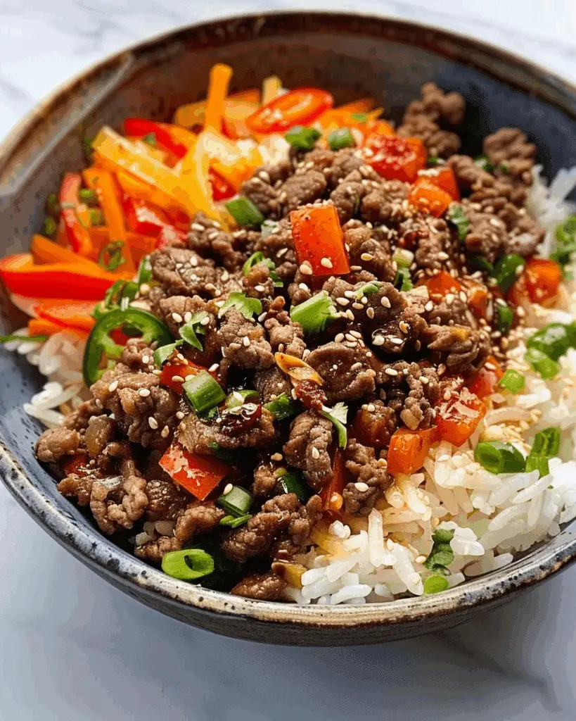 Beef and Pepper Rice Bowl