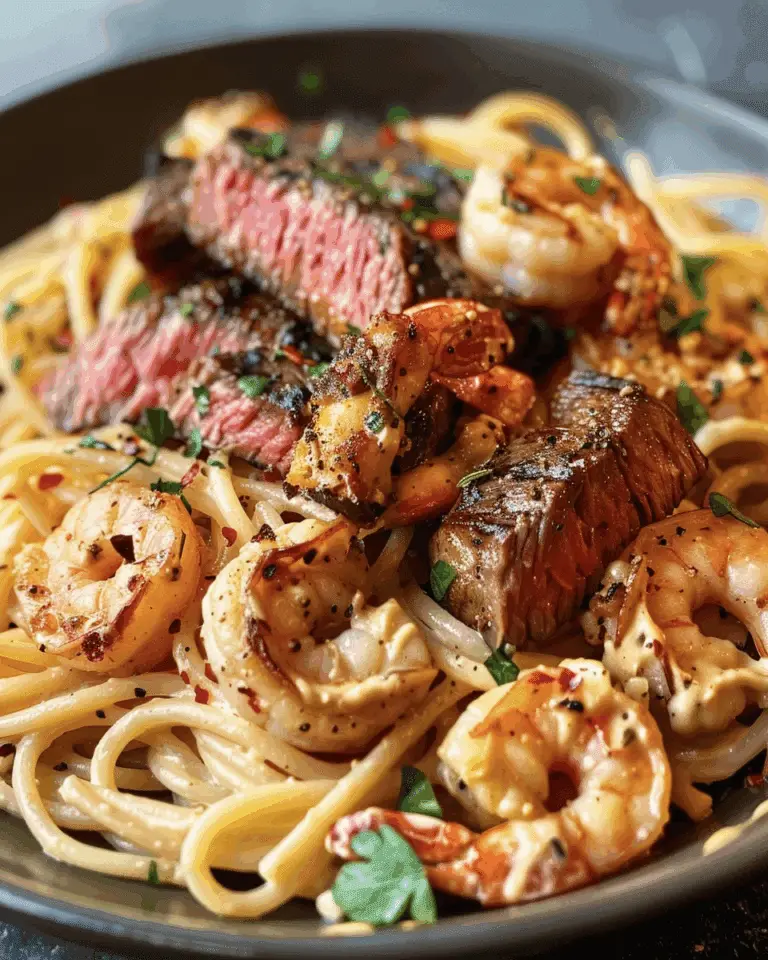 Cajun Steak and Shrimp Pasta