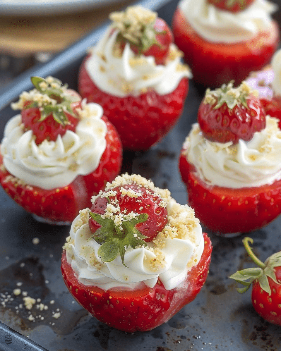 Cheesecake Stuffed Strawberries