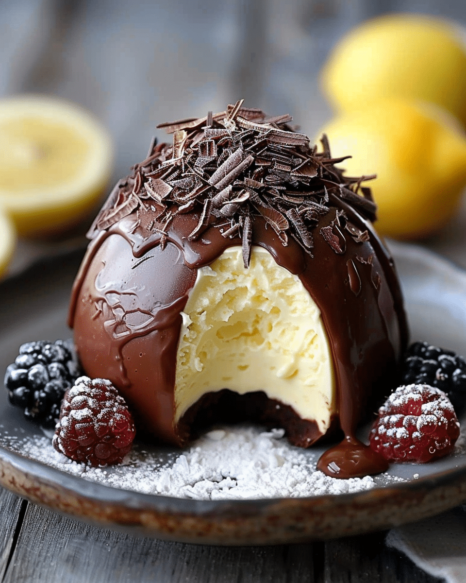 Chocolate Lemon Mousse Dome