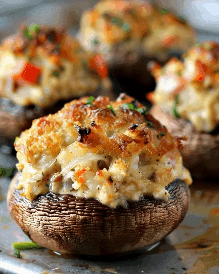 Creamy Crab Stuffed Mushrooms