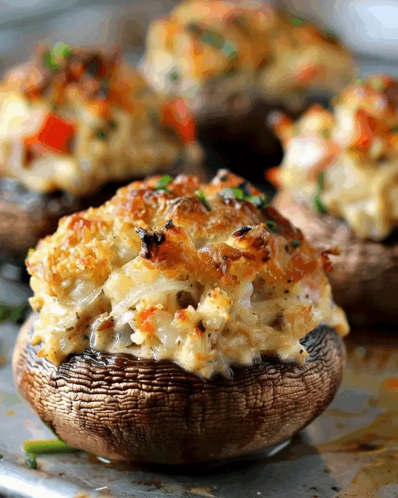 Creamy Crab Stuffed Mushrooms