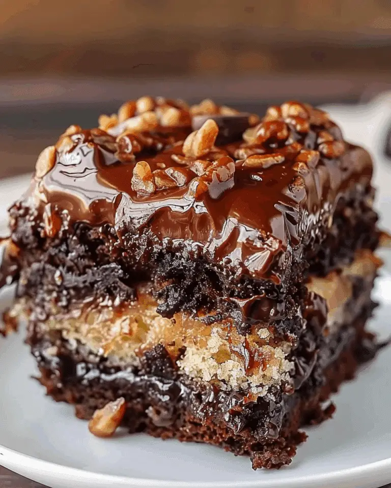 German Chocolate Poke Cake
