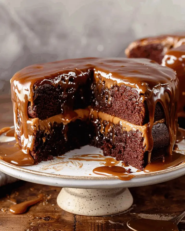 Gooey Coffee Caramel Cake