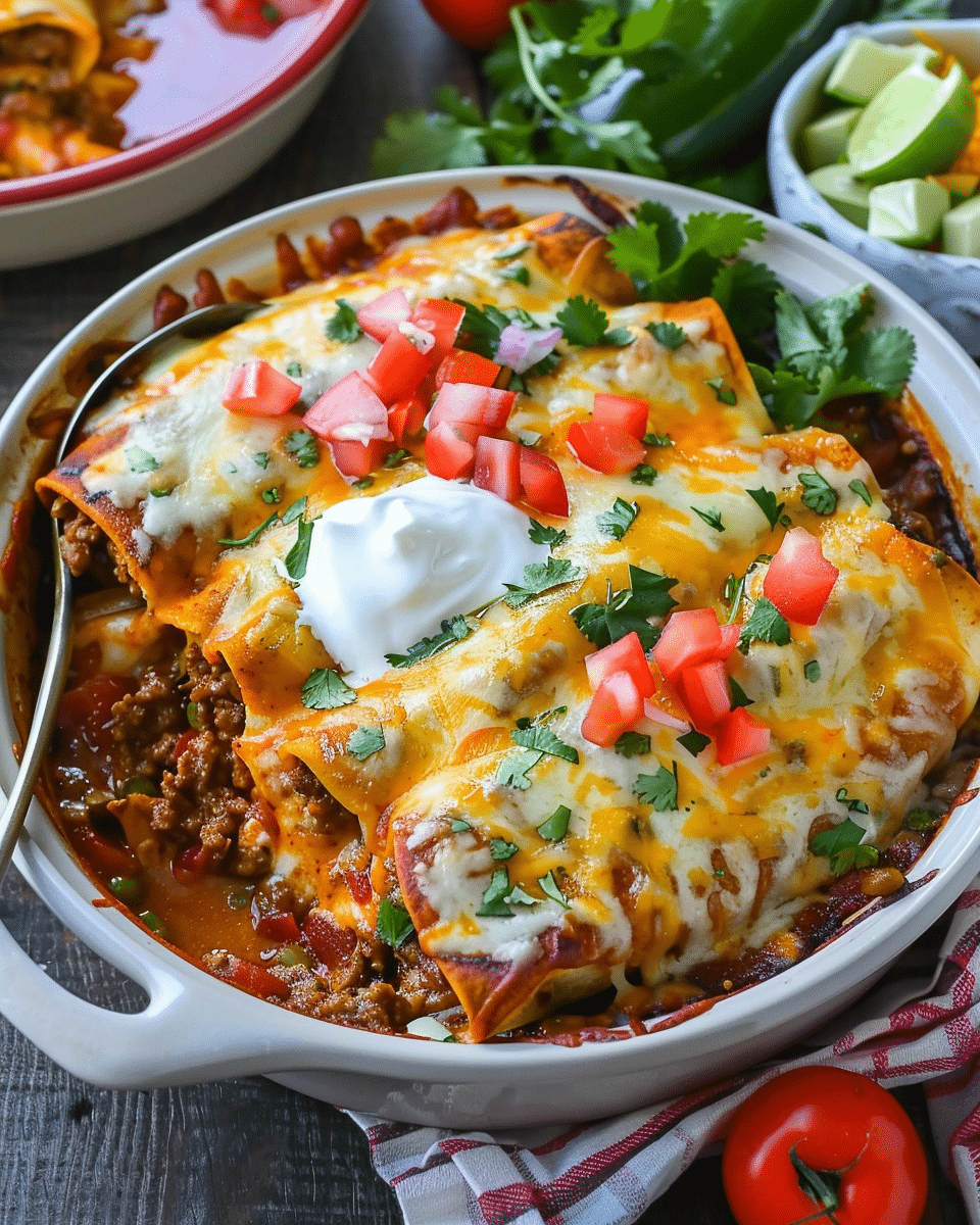 Ground Beef Enchiladas