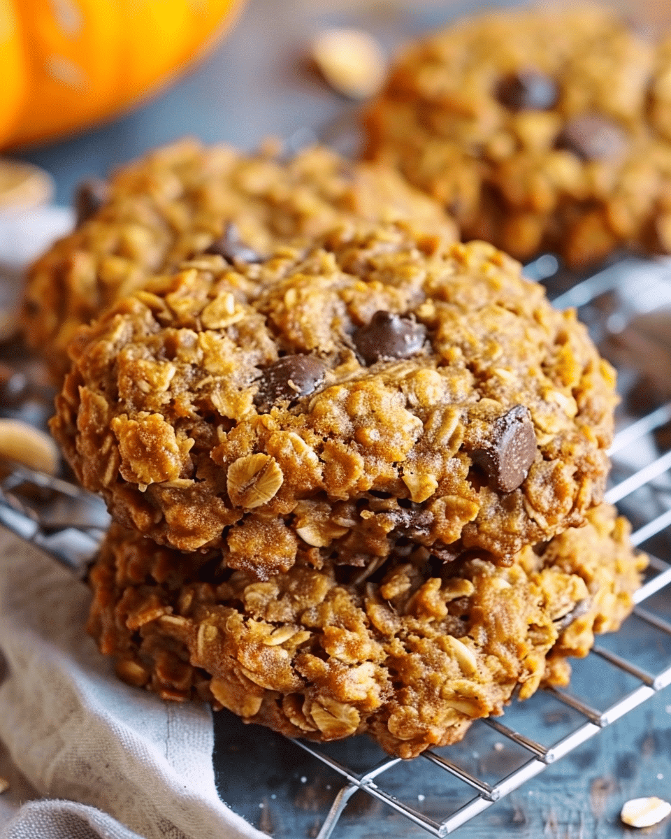 Healthy Pumpkin Oatmeal Breakfast Cookies