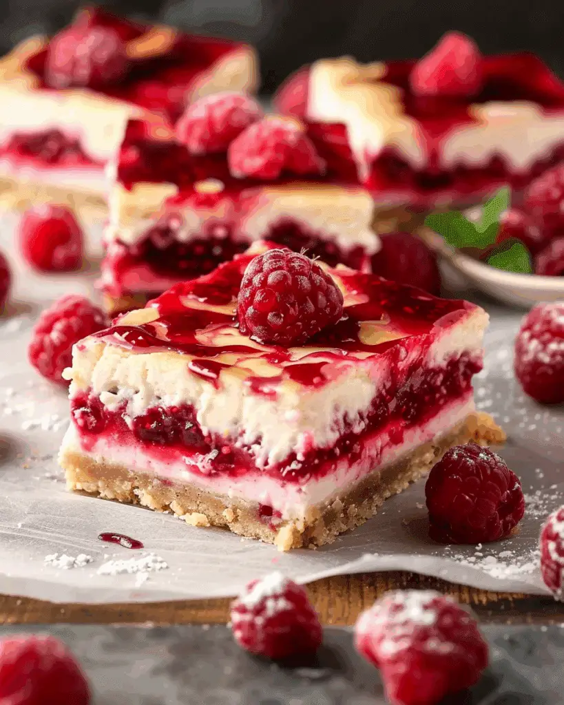 Heavenly Raspberry Cheesecake Bars