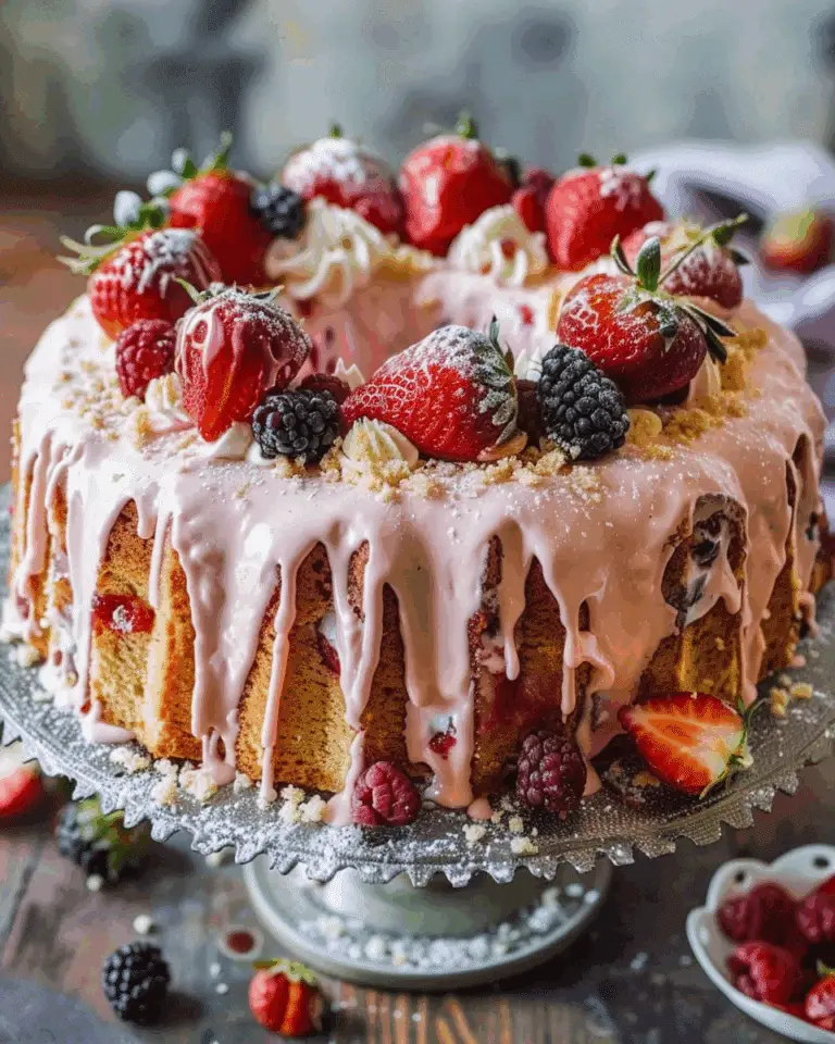 Homemade Strawberry Italian Cream Pound Cake