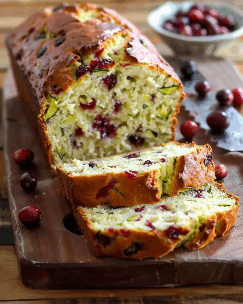 Lemon Cranberry Zucchini Quick Bread