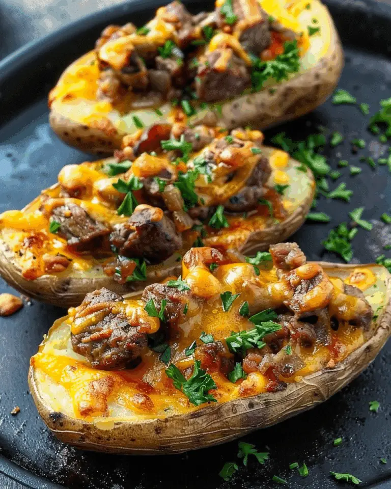 Loaded Baked Potato with Steak Bites