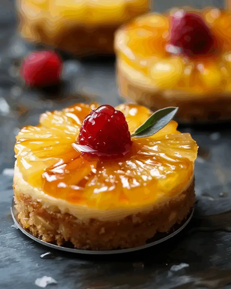 Mini Pineapple Upside Down Cheesecakes