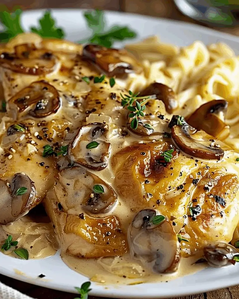 Mushroom Asiago Chicken