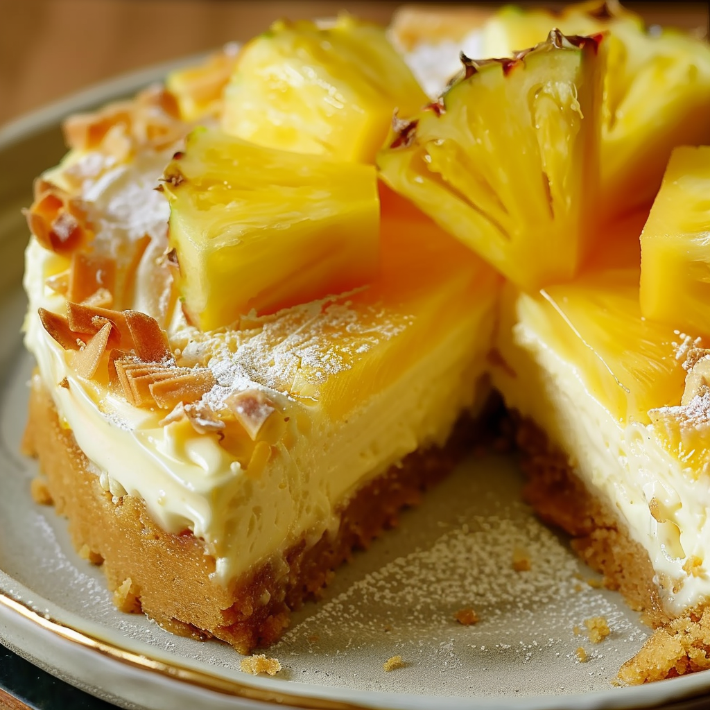 Pineapple Right Side Up Cheesecake