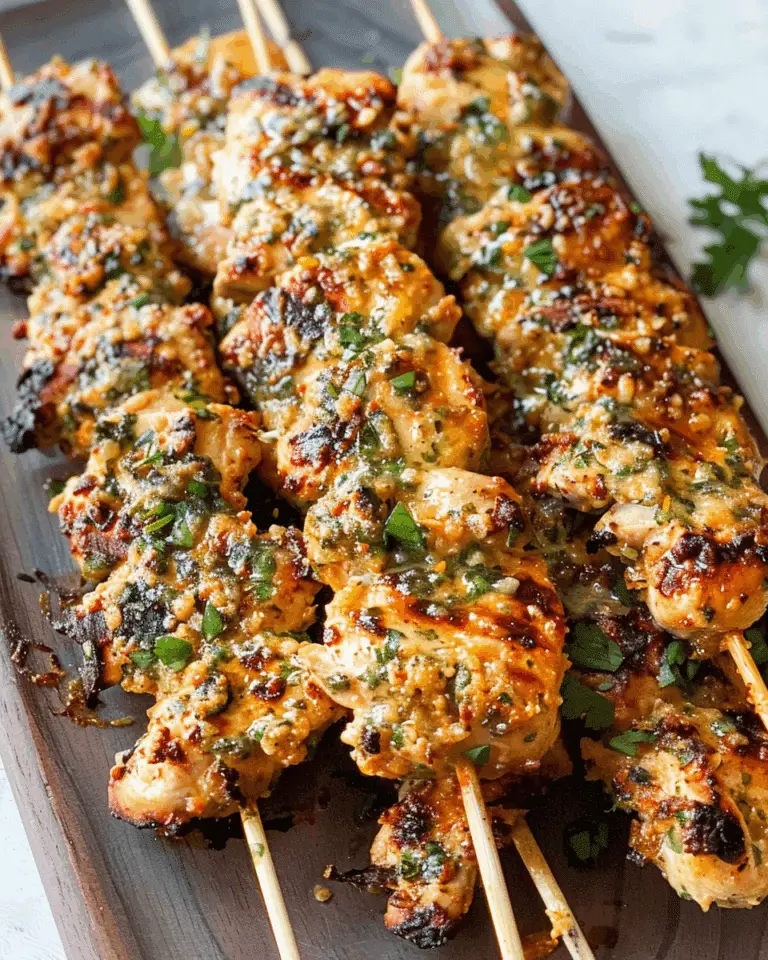 Ranch Garlic Parmesan Chicken Skewers