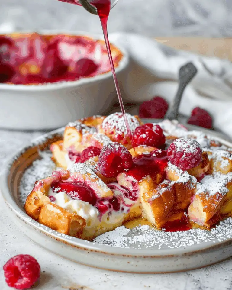 Raspberry Cheesecake French Toast Casserole
