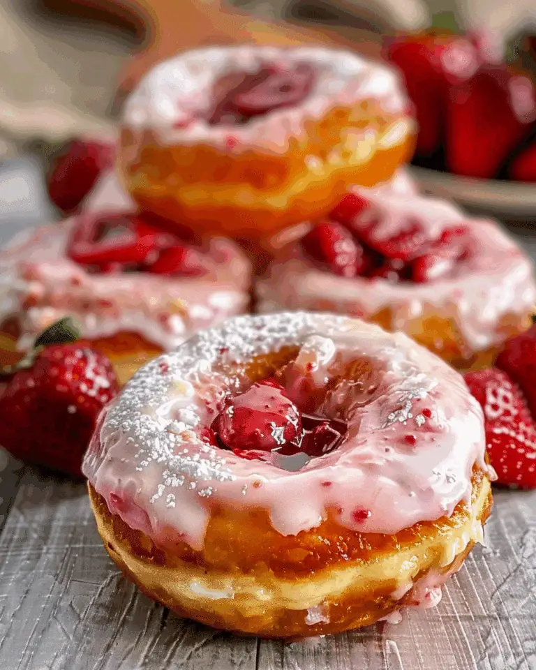 Strawberry Cheesecake Stuffed Donuts