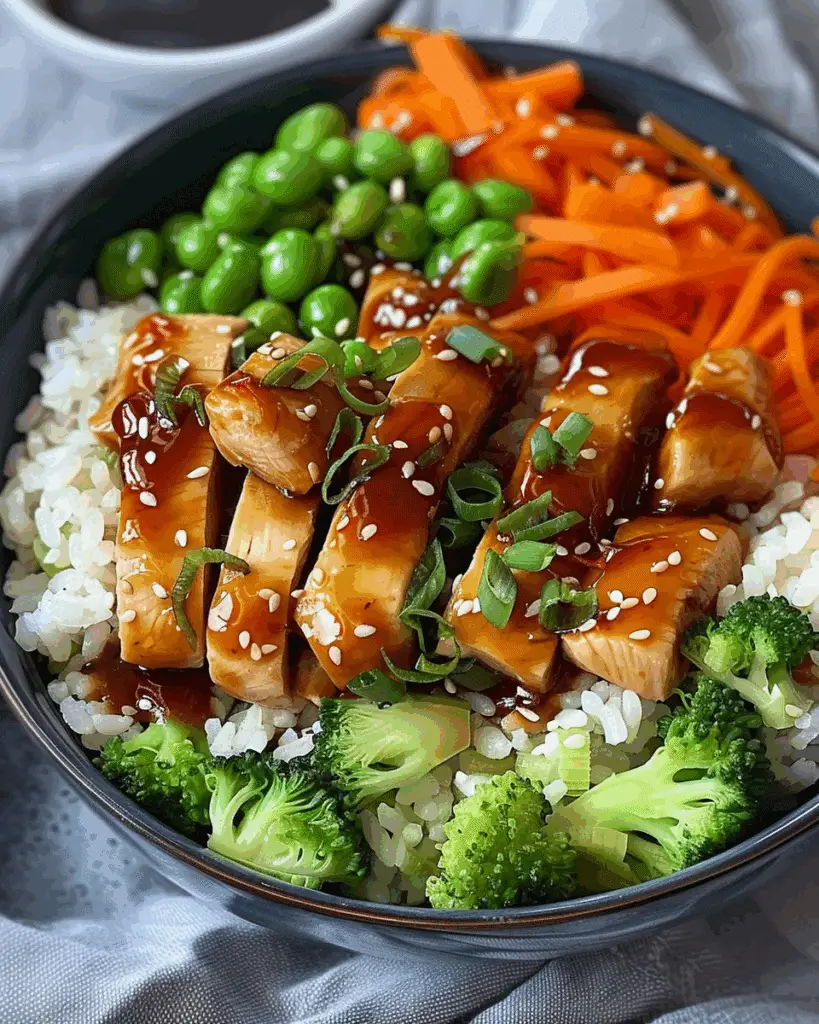Sweet & Savory Teriyaki Chicken Veggie Bowl