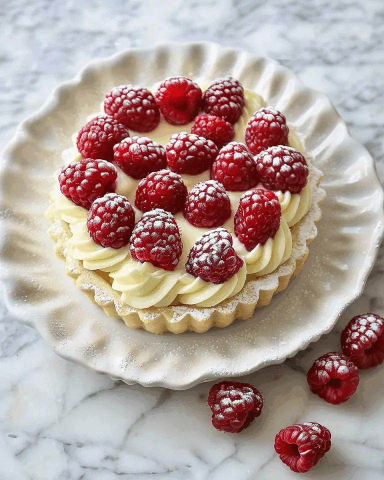 Vanilla Cream Tarts with Fresh Raspberries