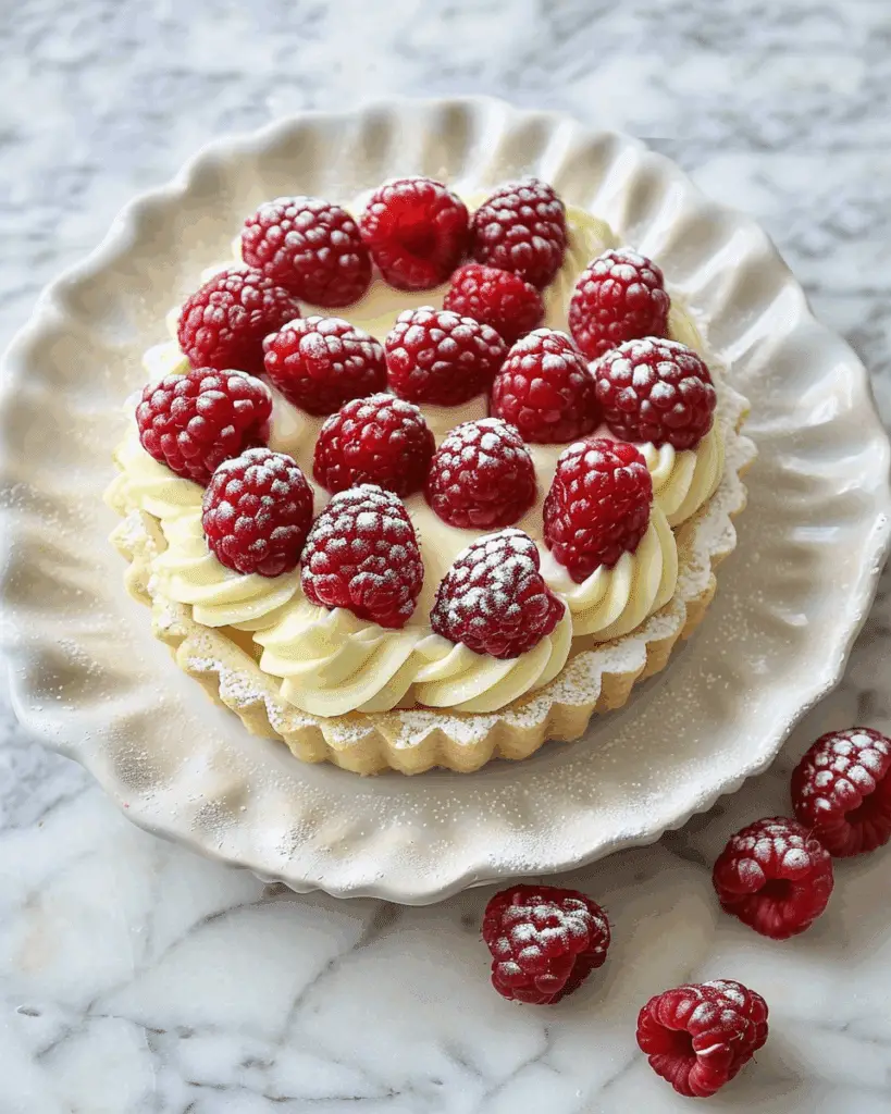 Vanilla Cream Tarts with Fresh Raspberries