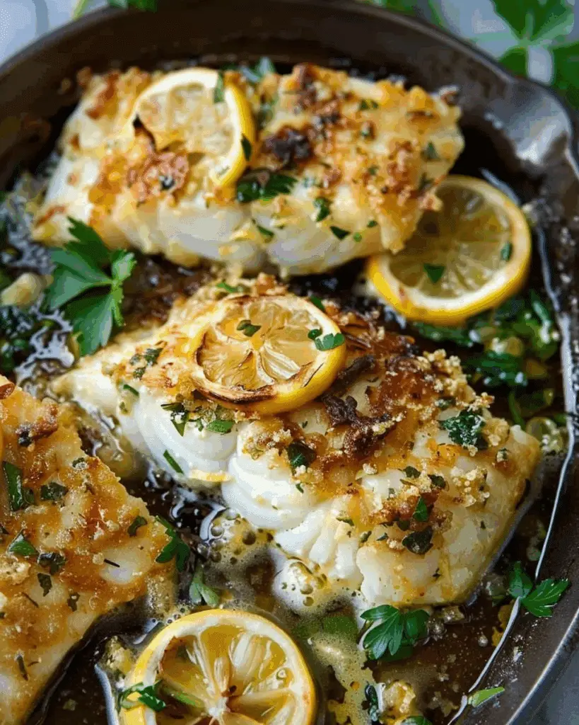 Baked Cod with Lemon and Garlic