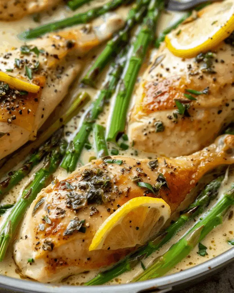 Creamy Lemon Chicken With Asparagus