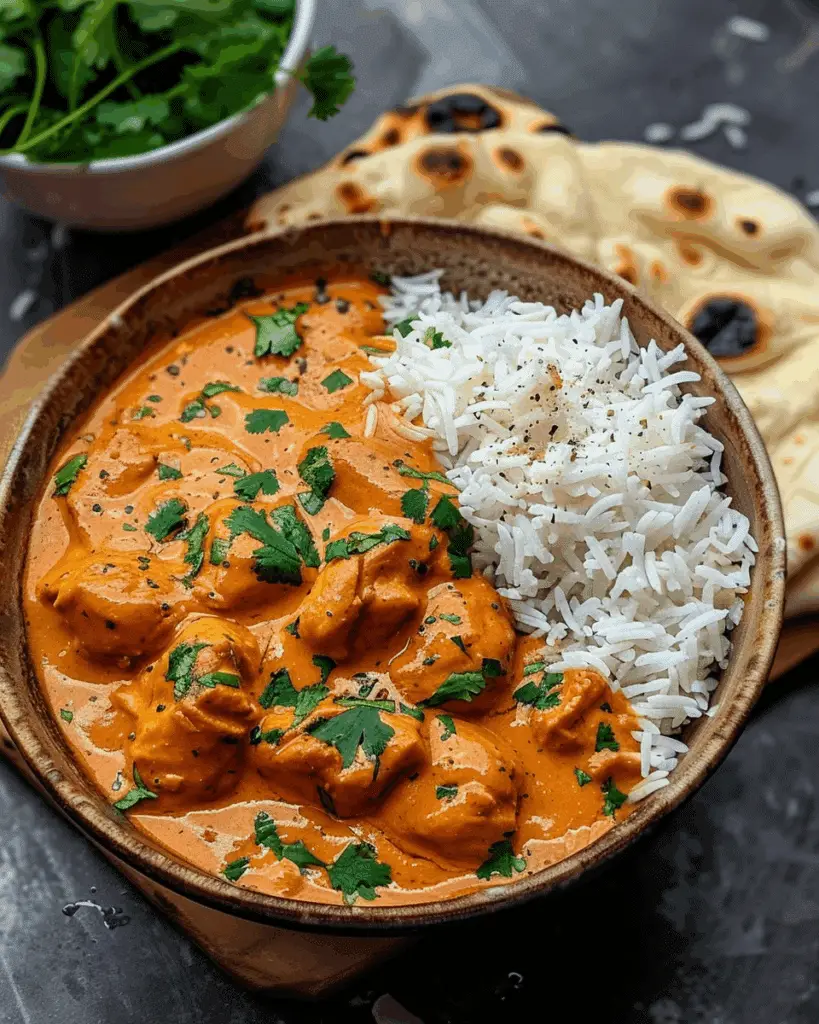 Epic Butter Chicken Bowl with Steamed Rice & Naan
