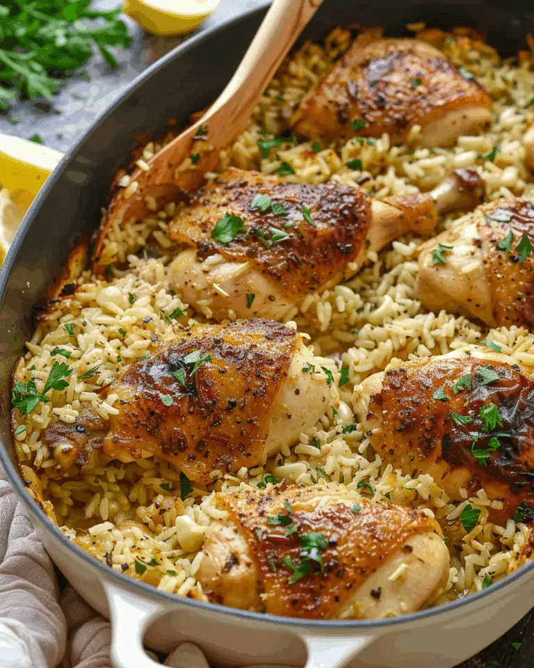 Garlic Chicken Rice Bake